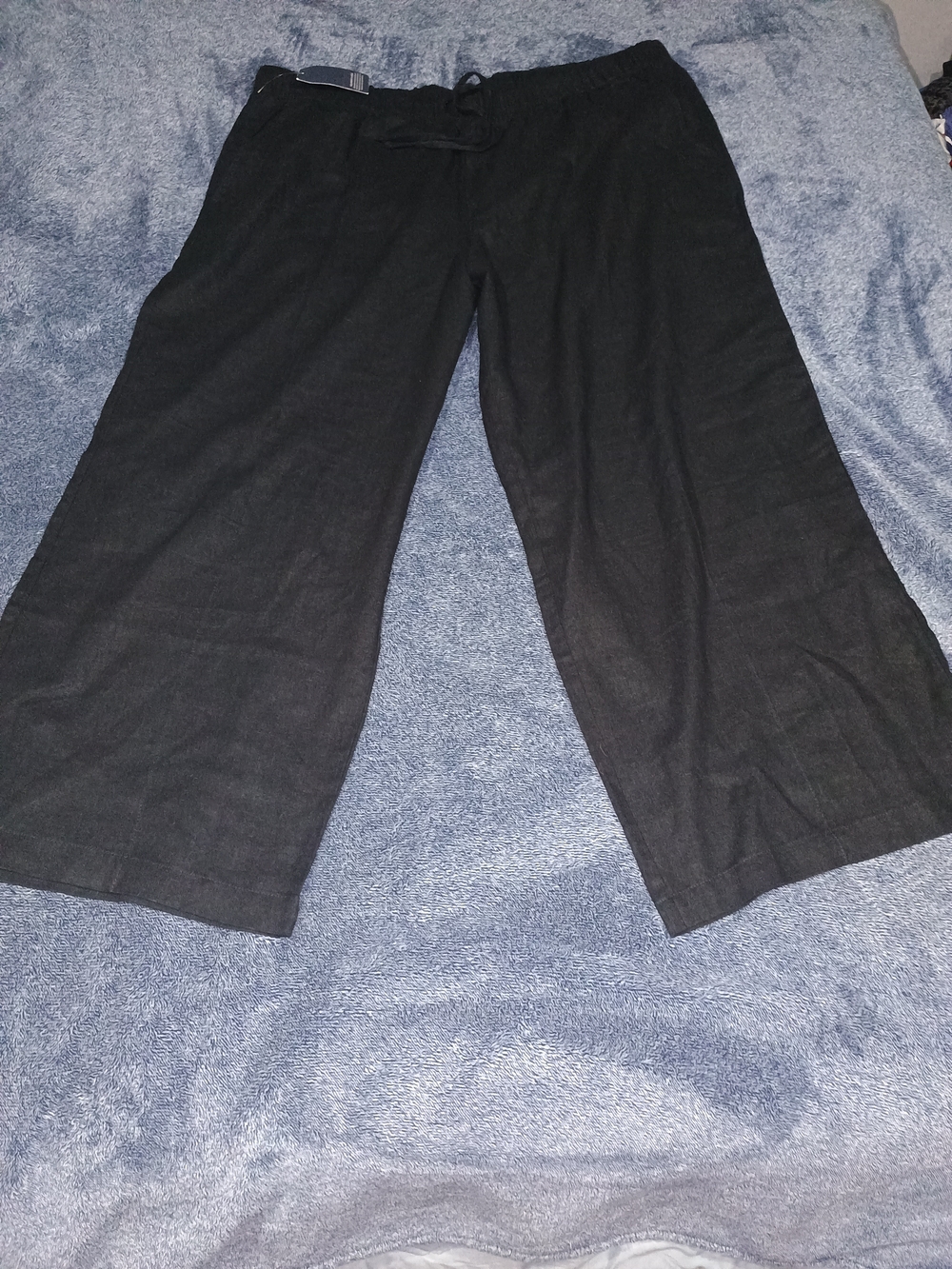 GAP Women's Black Wide-Leg Lounge Pants